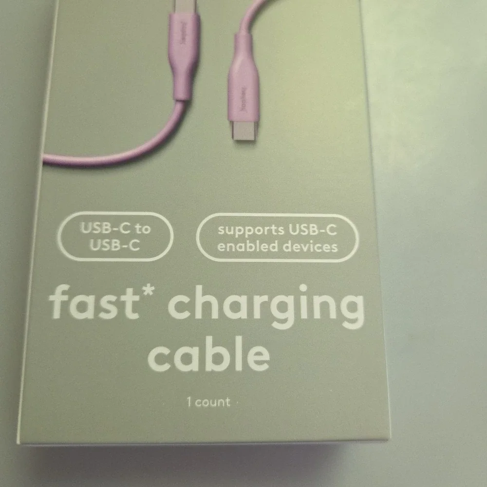 Heyday 3 FT Fast‎ Charging Cable USB-C To USB-C, Lavender Purple